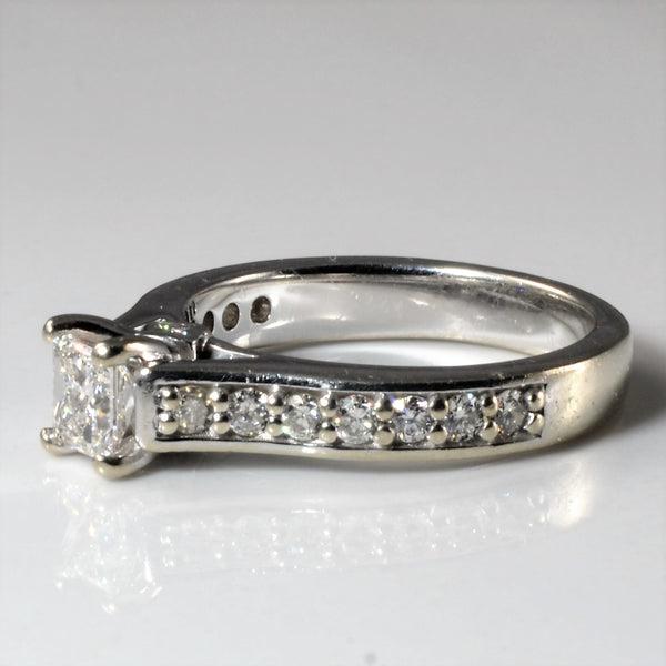 Pave Princess Diamond Engagement Ring | 0.69ct | SZ 5 |