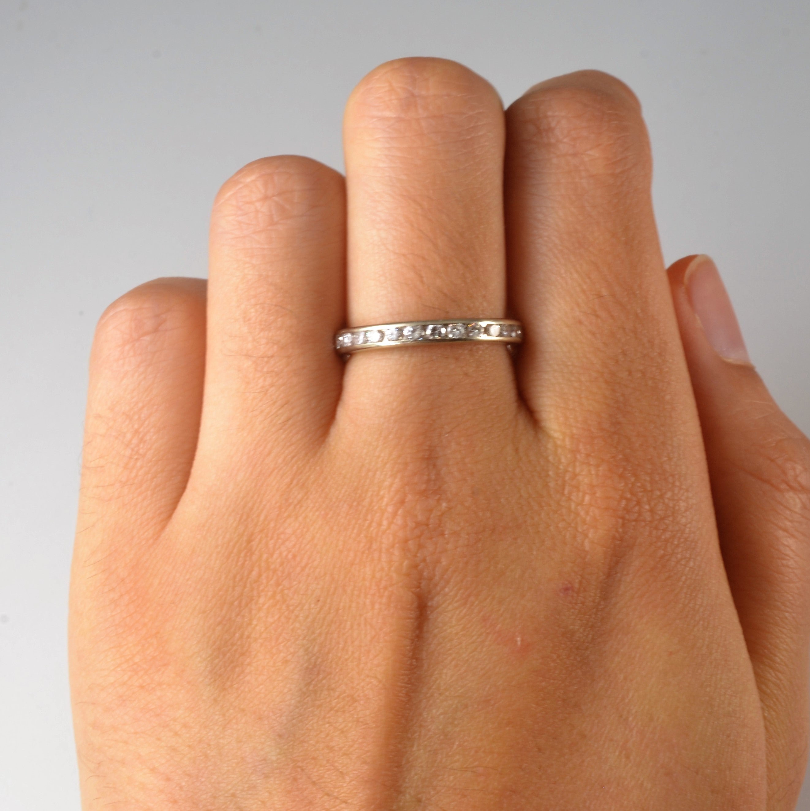 Channel Set Diamond Eternity Band | 0.95ctw | SZ 6.5 |