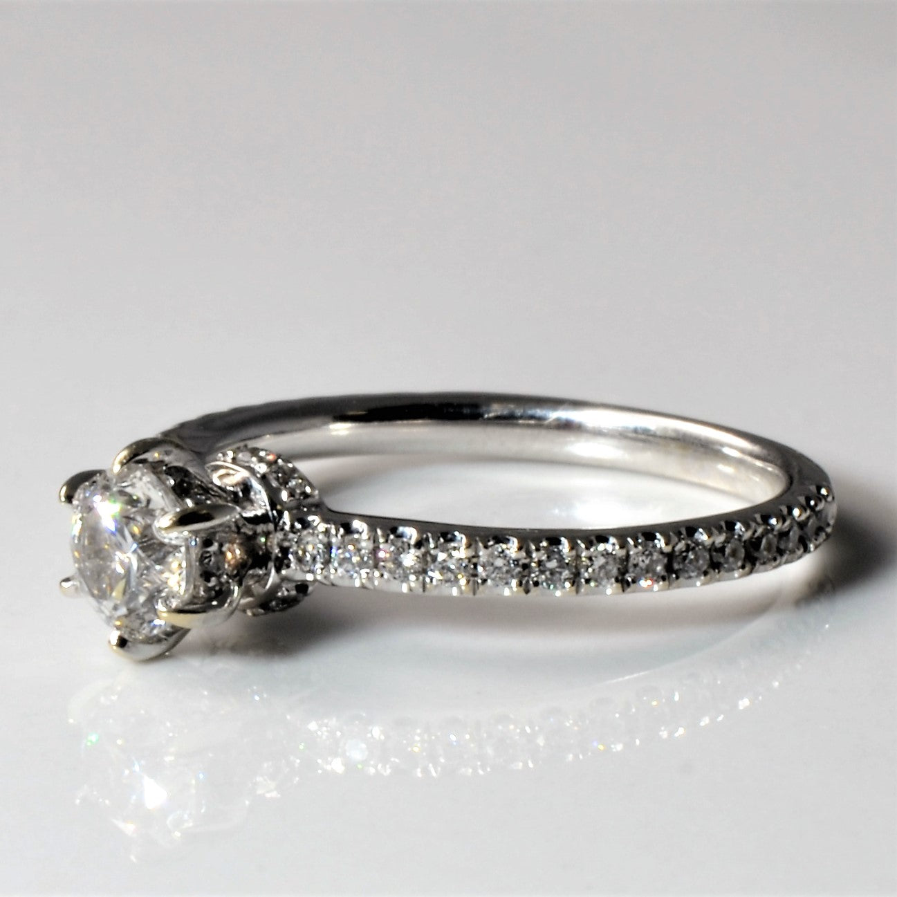 Hidden Halo Diamond Engagement Ring | 0.70ctw | SZ 6.25 |