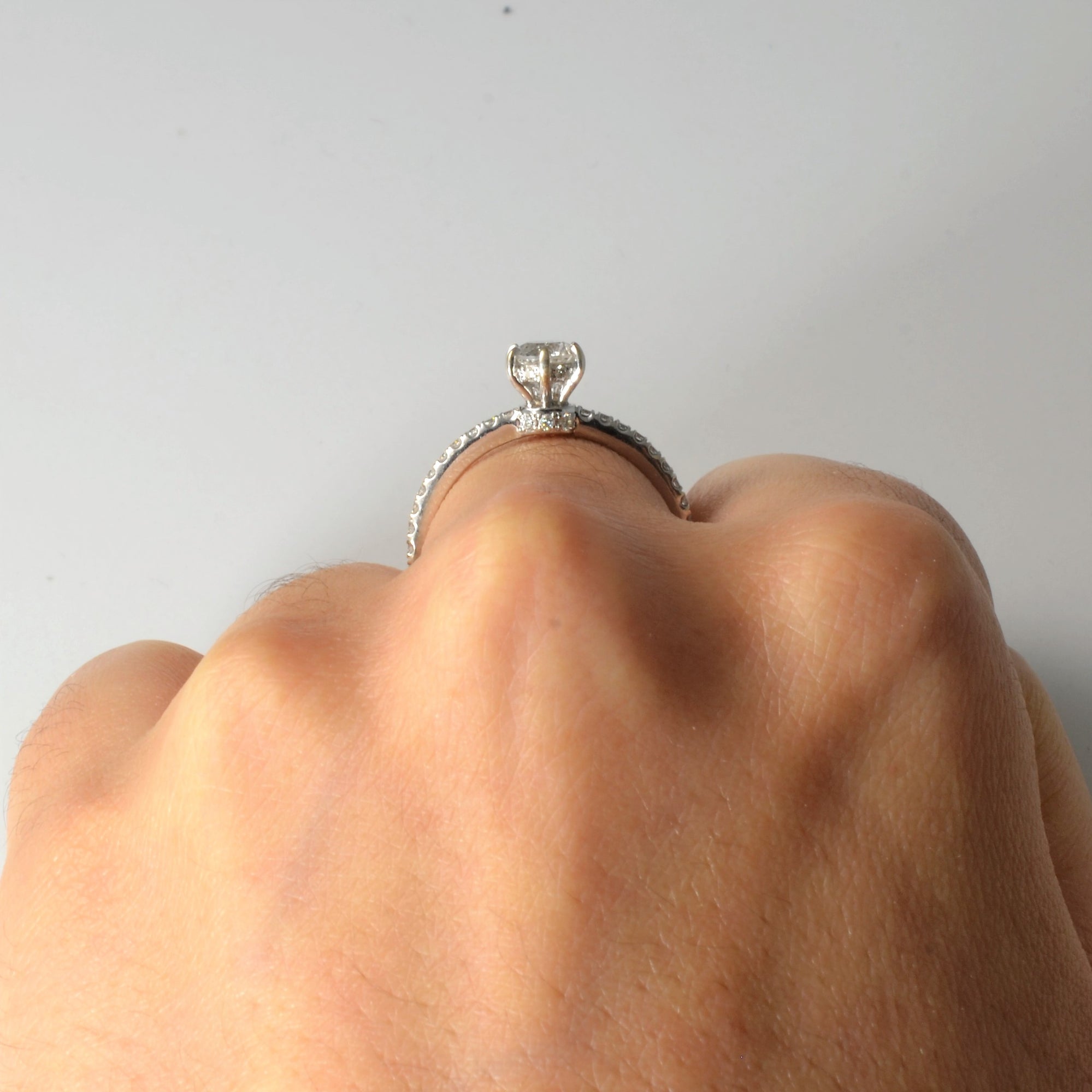 Hidden Halo Diamond Engagement Ring | 0.70ctw | SZ 6.25 |