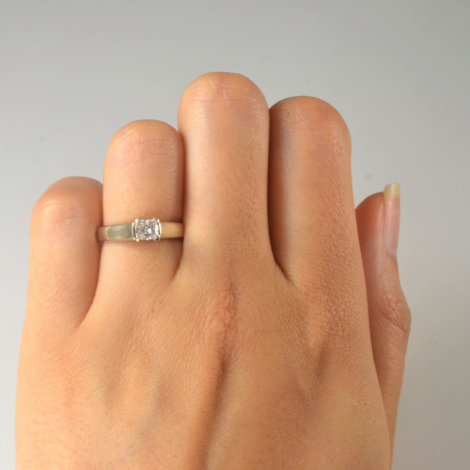 Princess Diamond Solitaire Engagement Ring | 0.59ctw | SZ 4.75 |