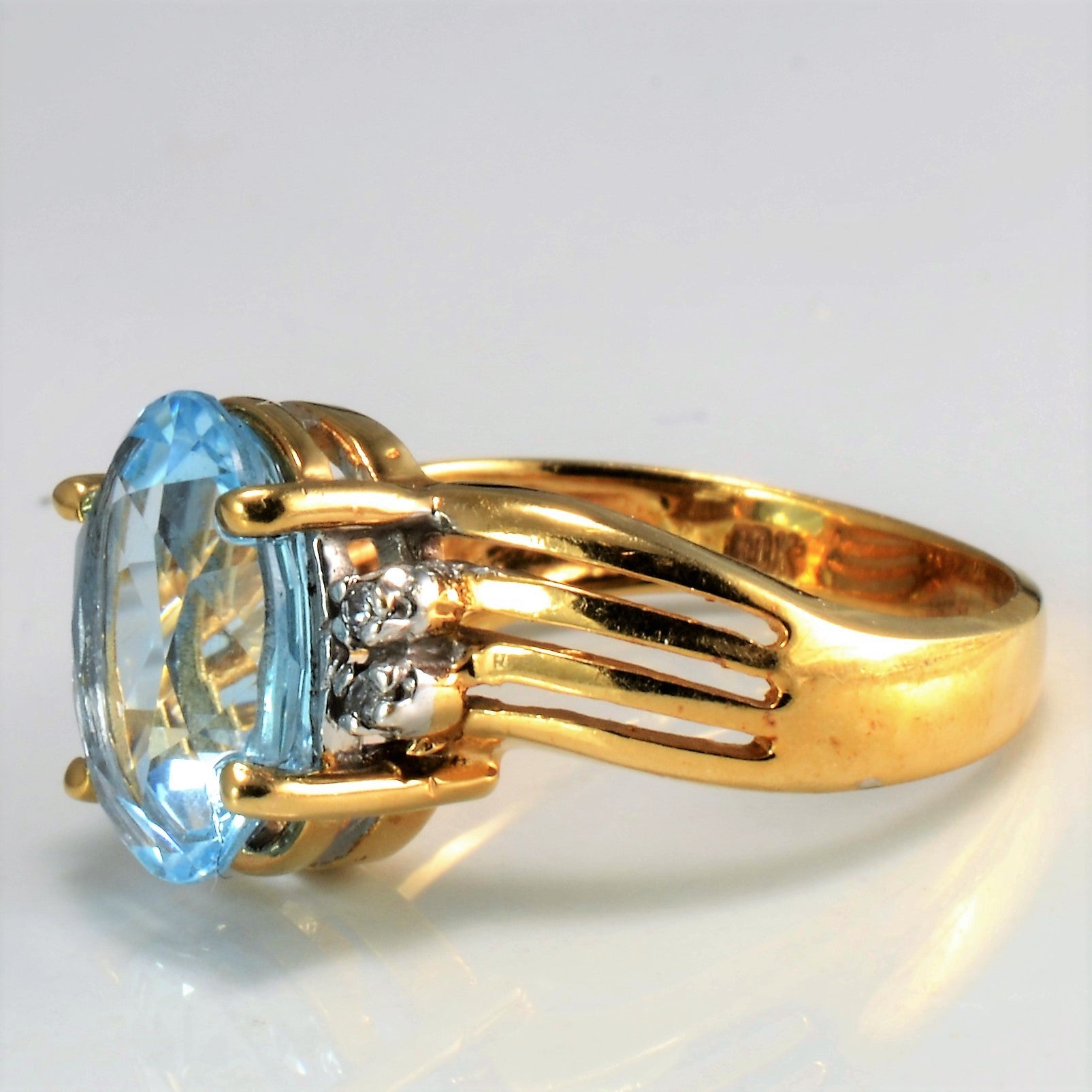 Bypass Topaz & Diamond Ring | 0.02 ctw, SZ 5.75 |