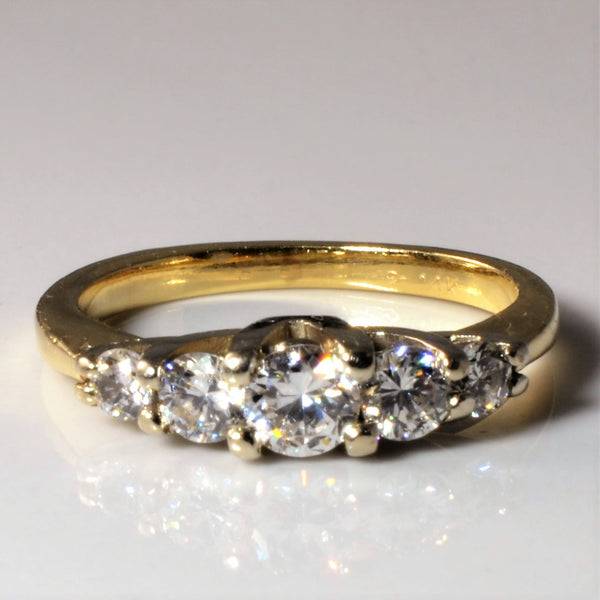 Mixed Cut Five Stone Diamond Ring | 0.52ctw | SZ 4.5 |