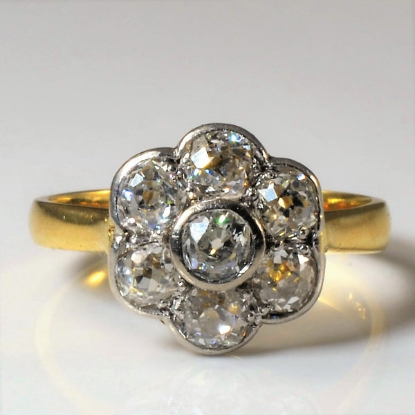Early 1900s European Diamond Cluster Ring | 1.55ctw | SZ 7.5 |