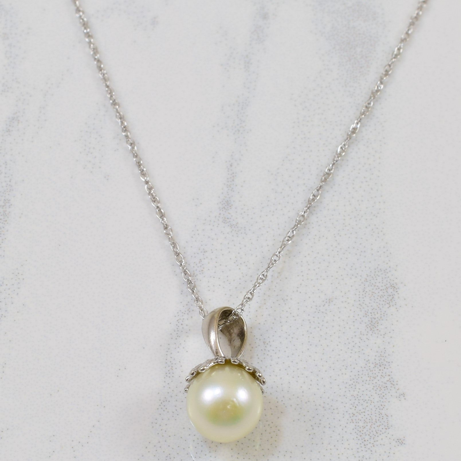 Pearl Drop Necklace | 1.90ct | 18" |