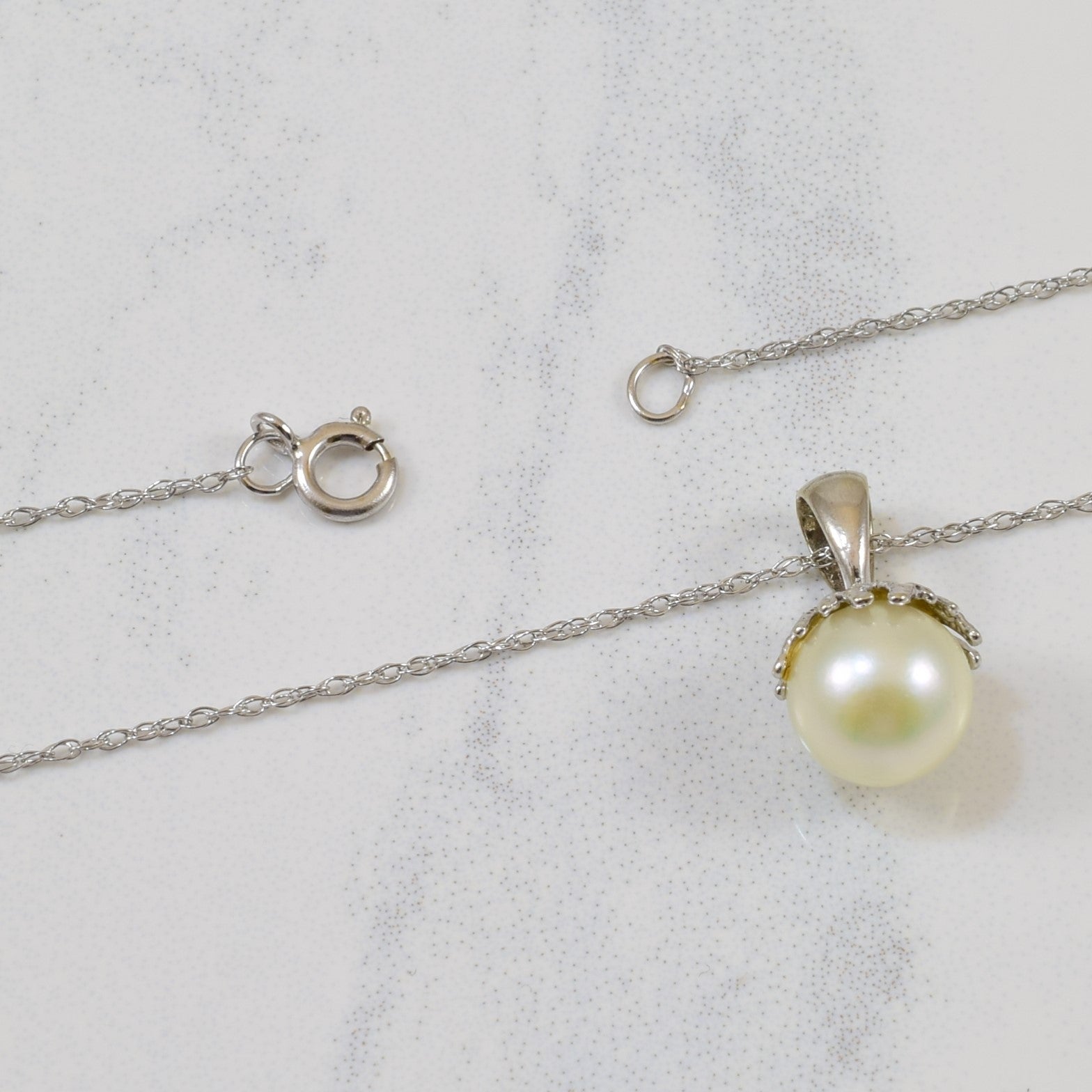 Pearl Drop Necklace | 1.90ct | 18" |