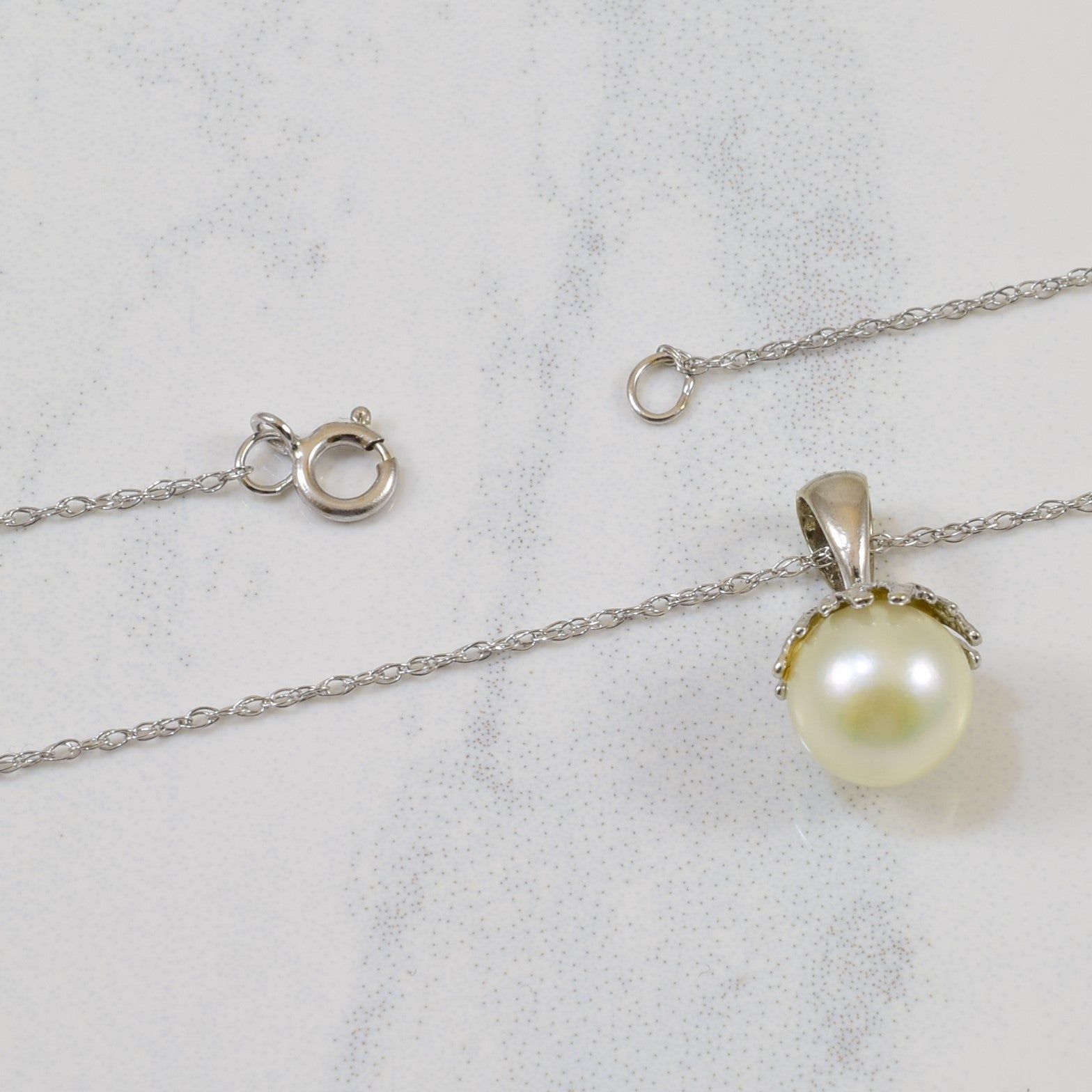 Pearl Drop Necklace | 1.90ct | 18