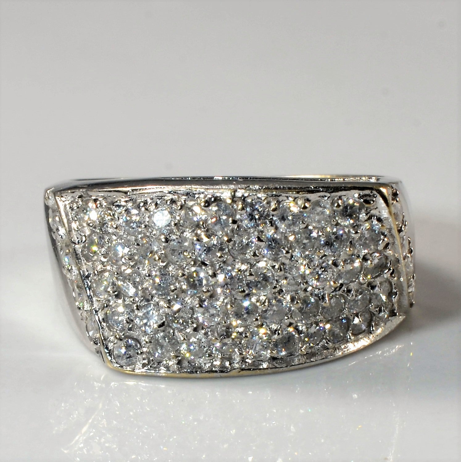 Asymmetrical Diamond Cluster Ring | 0.62ctw | SZ 6.5 |