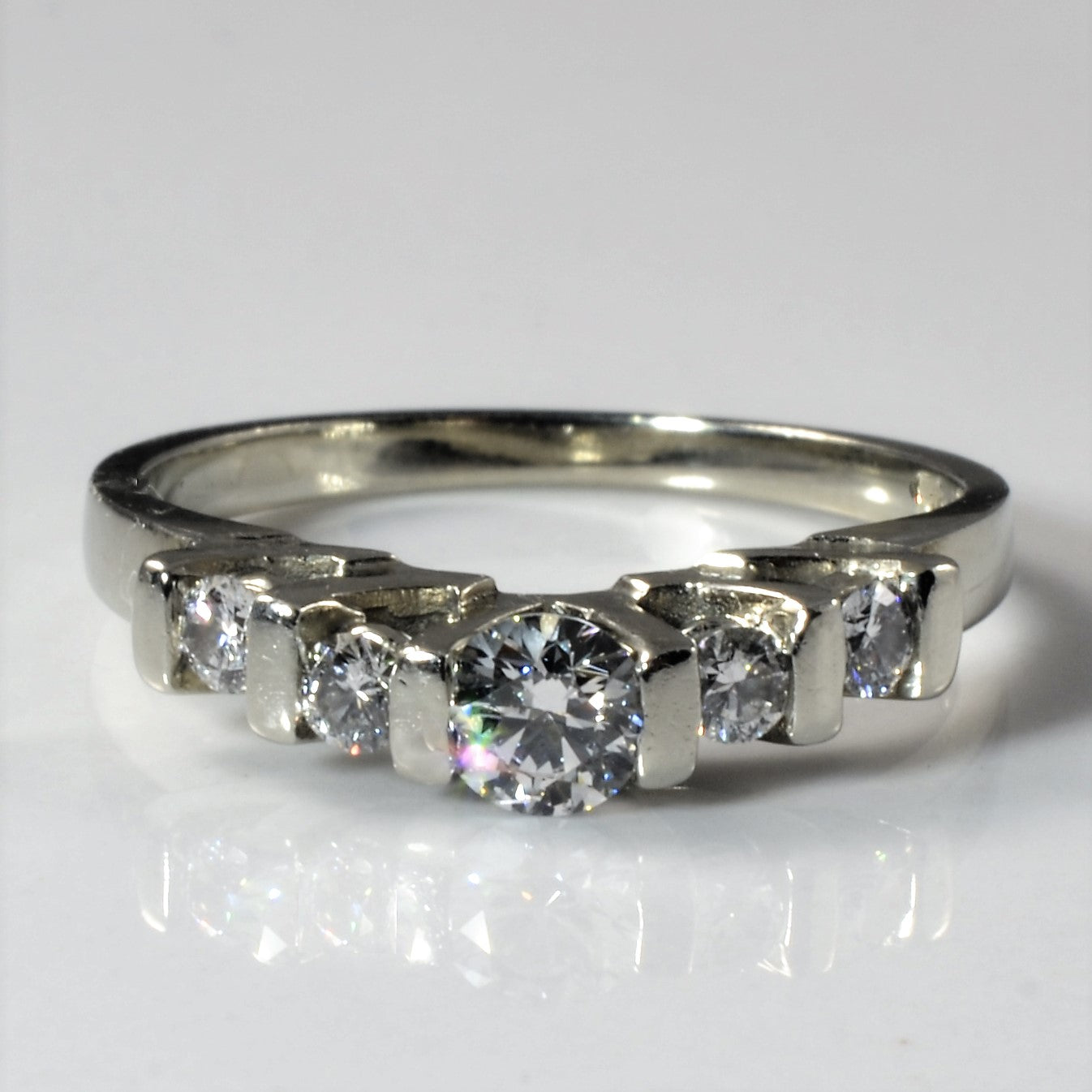 Five Stone Contour Diamond Ring | 0.40ctw | SZ 6.5 |