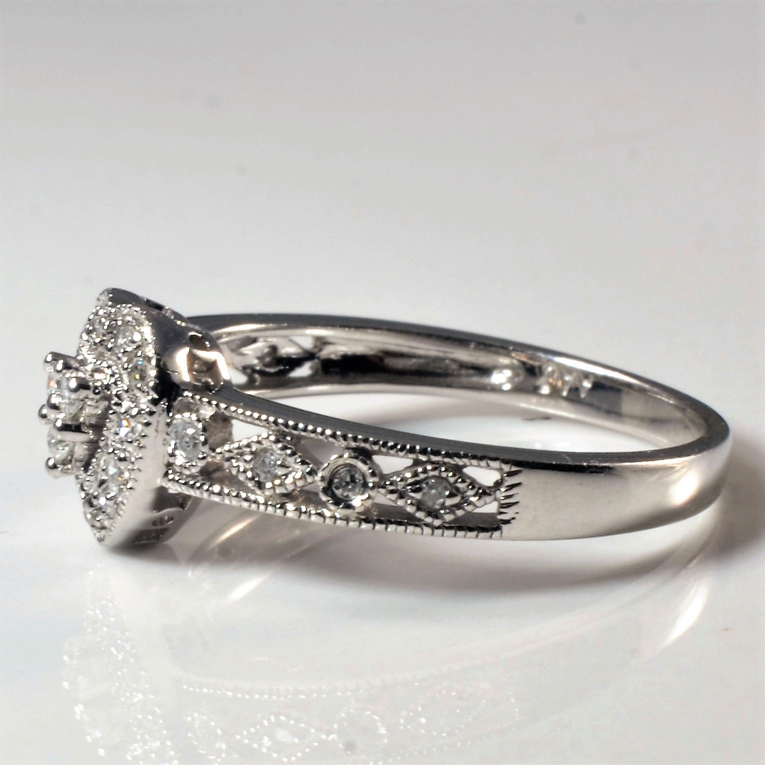 Diamond Heart Promise Ring | 0.15ctw | SZ 8 |