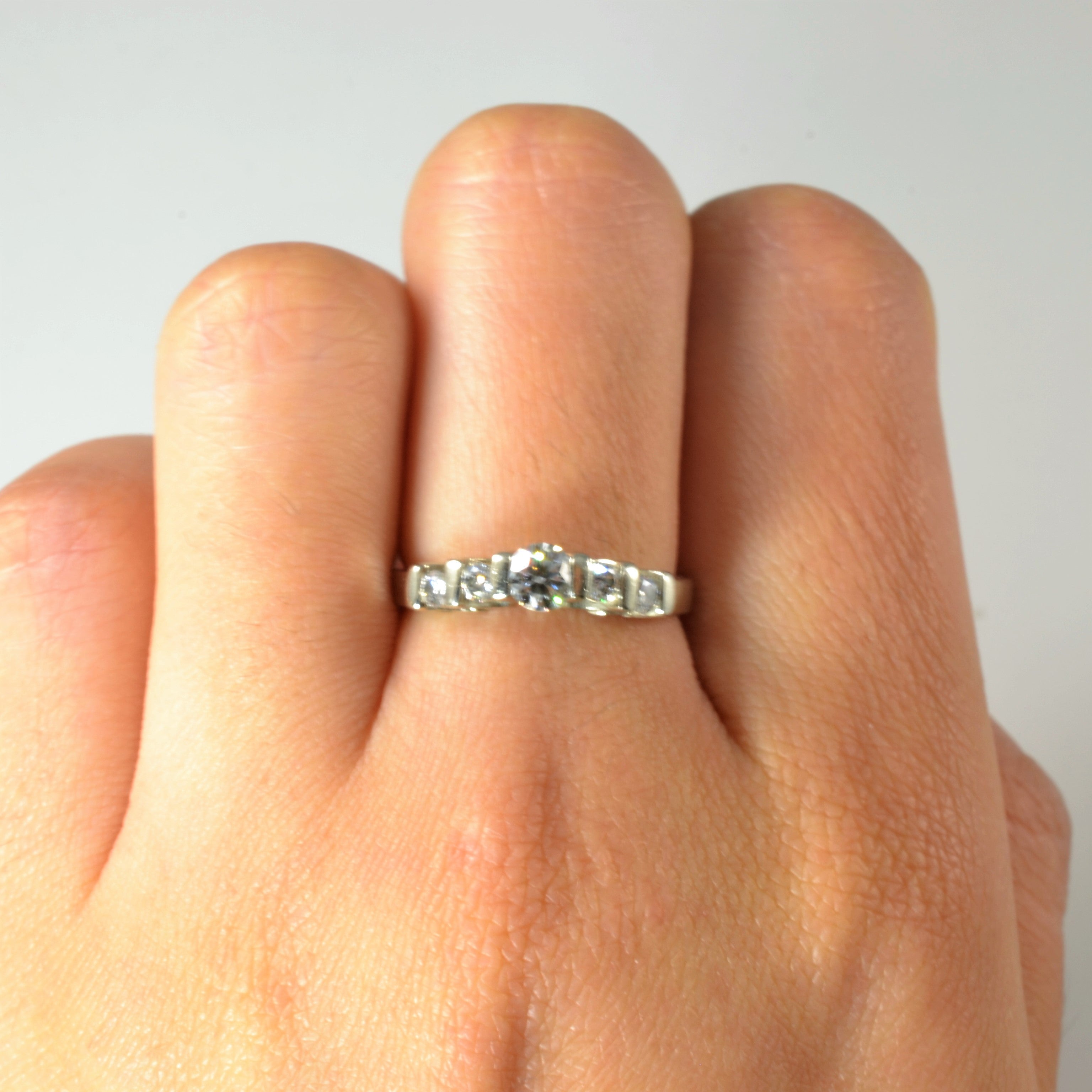 Five Stone Contour Diamond Ring | 0.40ctw | SZ 6.5 |