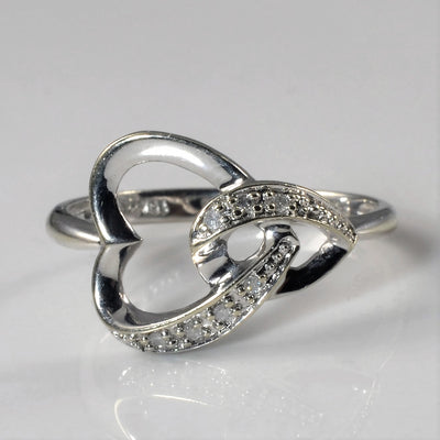 Diamond Heart Knot Promise Ring | 0.035ctw | SZ 6.75 |