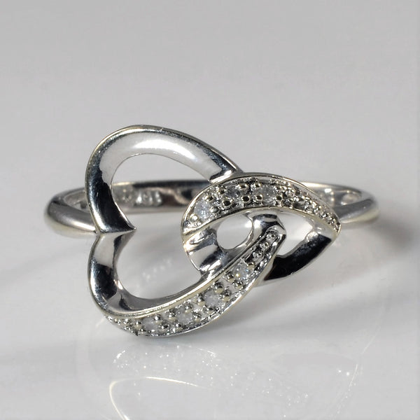 Diamond Heart Knot Promise Ring | 0.035ctw | SZ 6.75 |