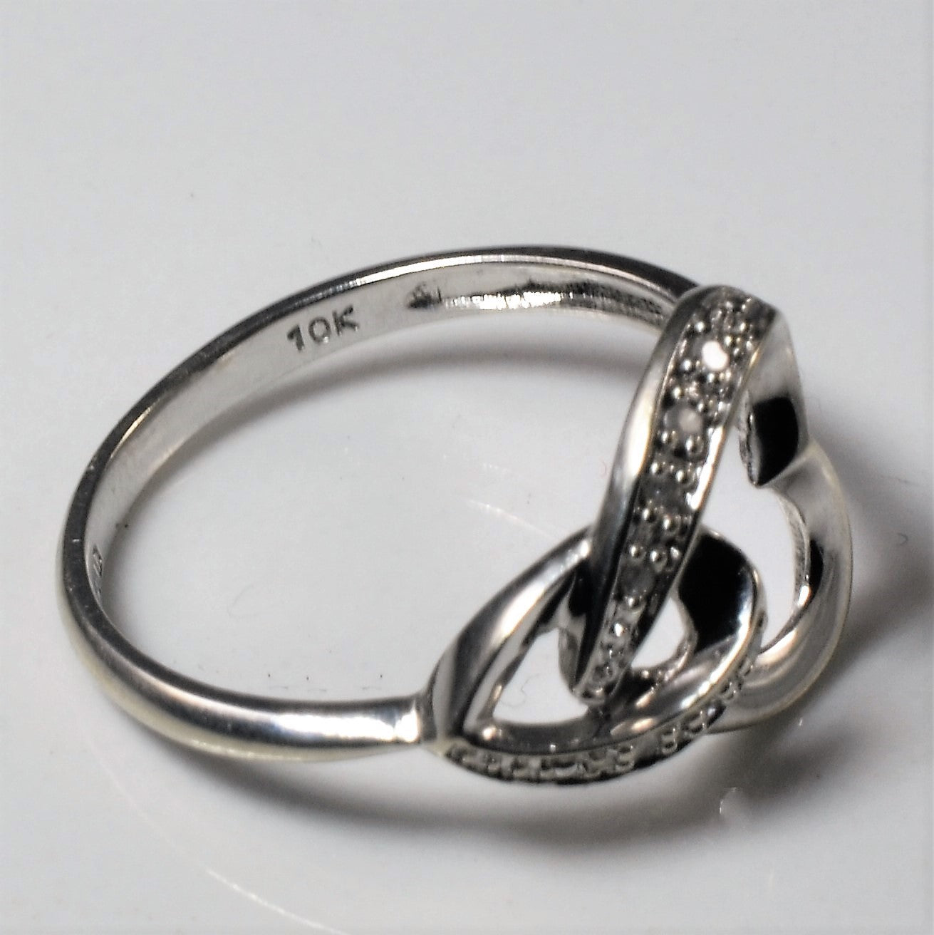 Diamond Heart Knot Promise Ring | 0.035ctw | SZ 6.75 |