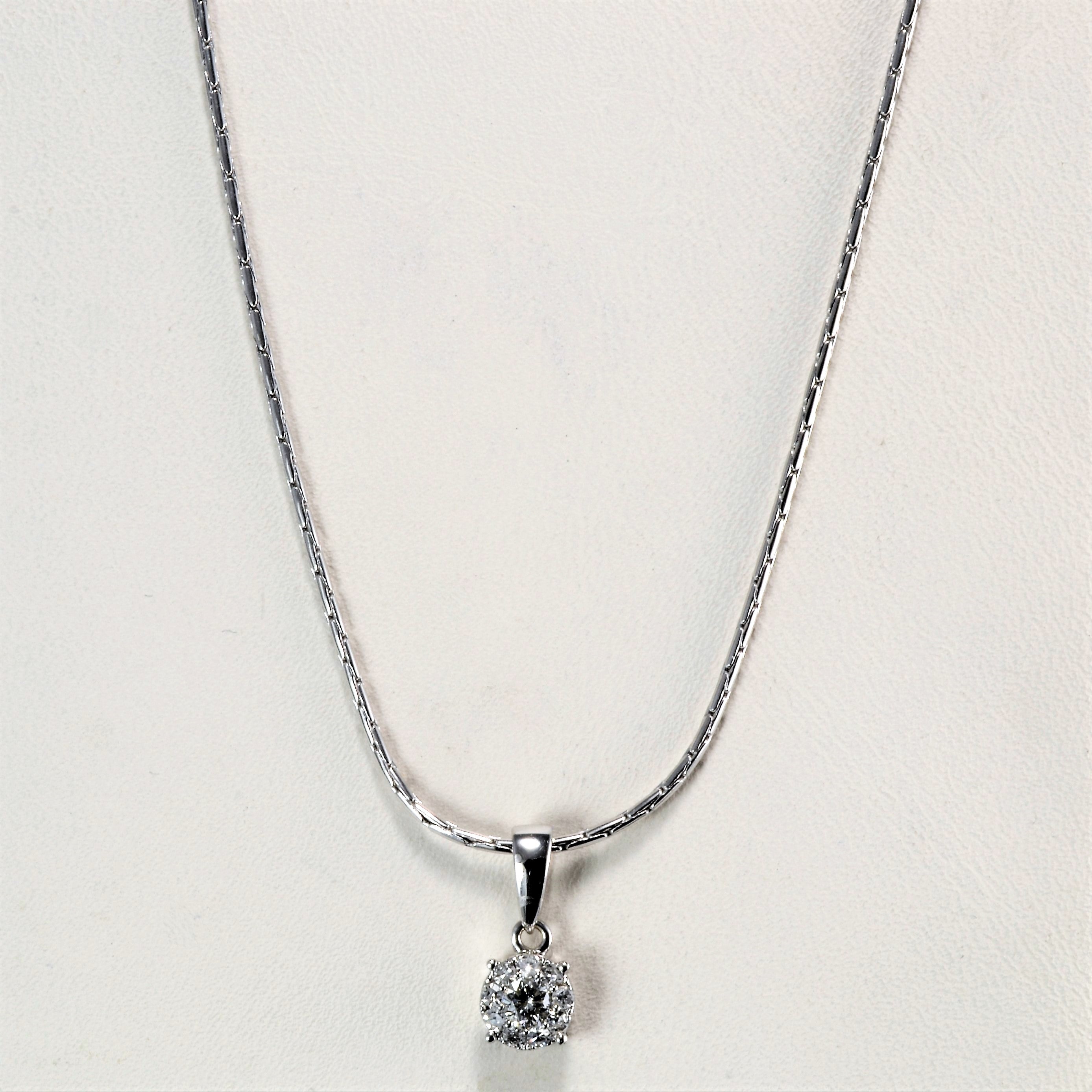 Cluster Diamond Pendant Necklace | 0.19 ctw, 16''|