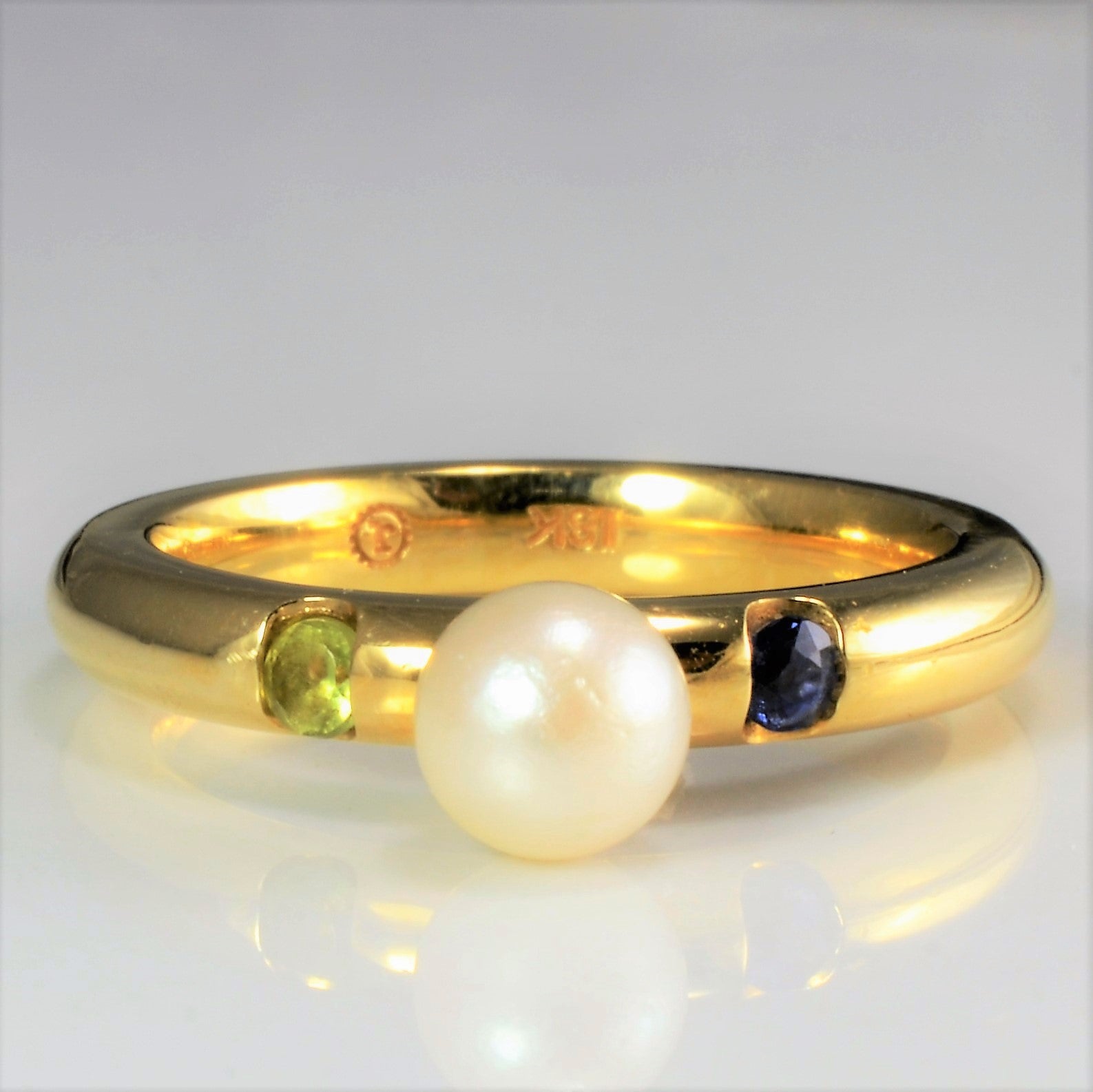 Multi Gem 18K Gold Ring | SZ 6 |