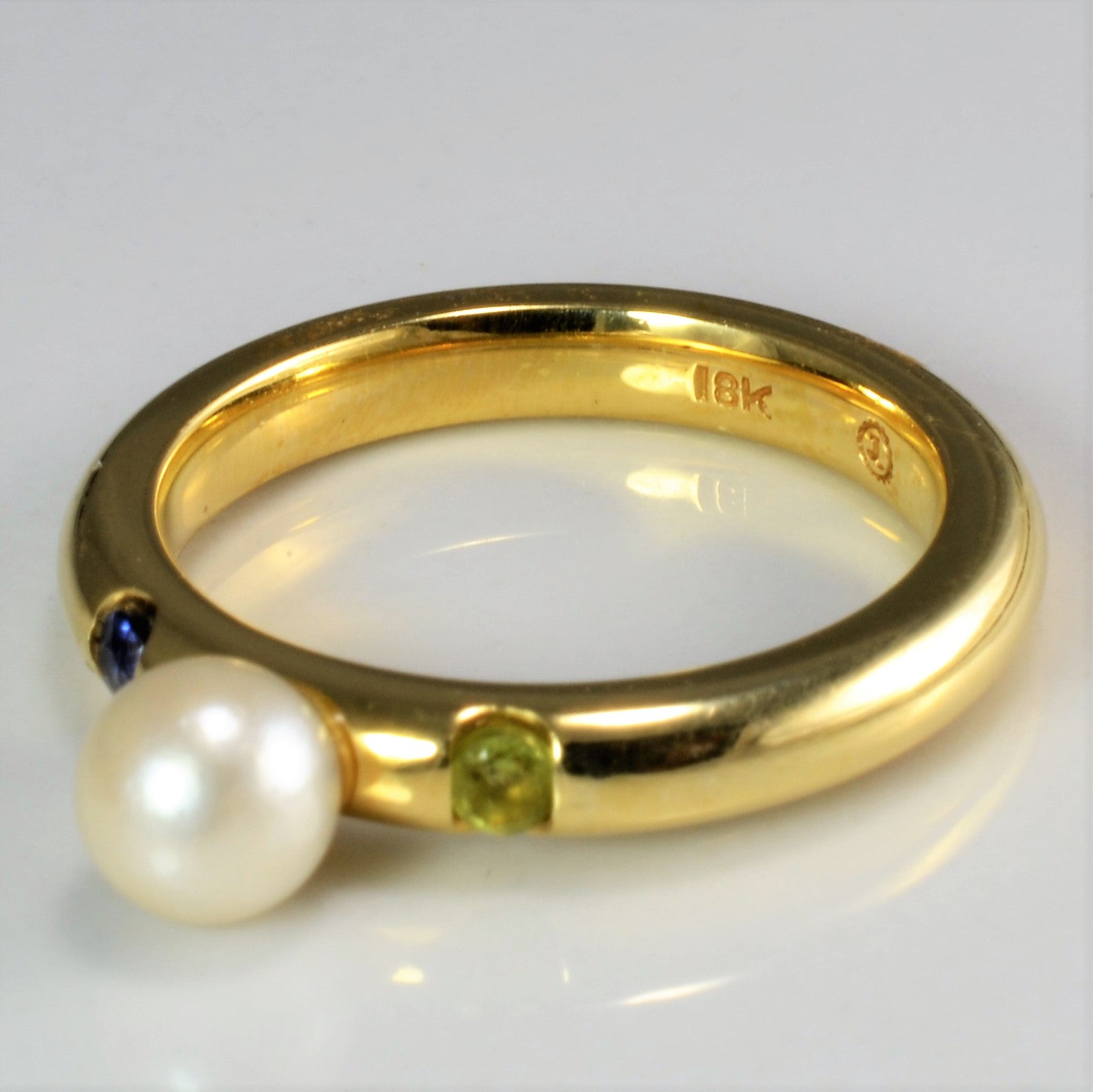 Multi Gem 18K Gold Ring | SZ 6 |