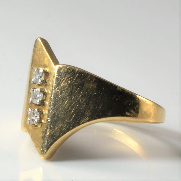 Diamond Chevron Ring | 0.07ctw | SZ 6 |