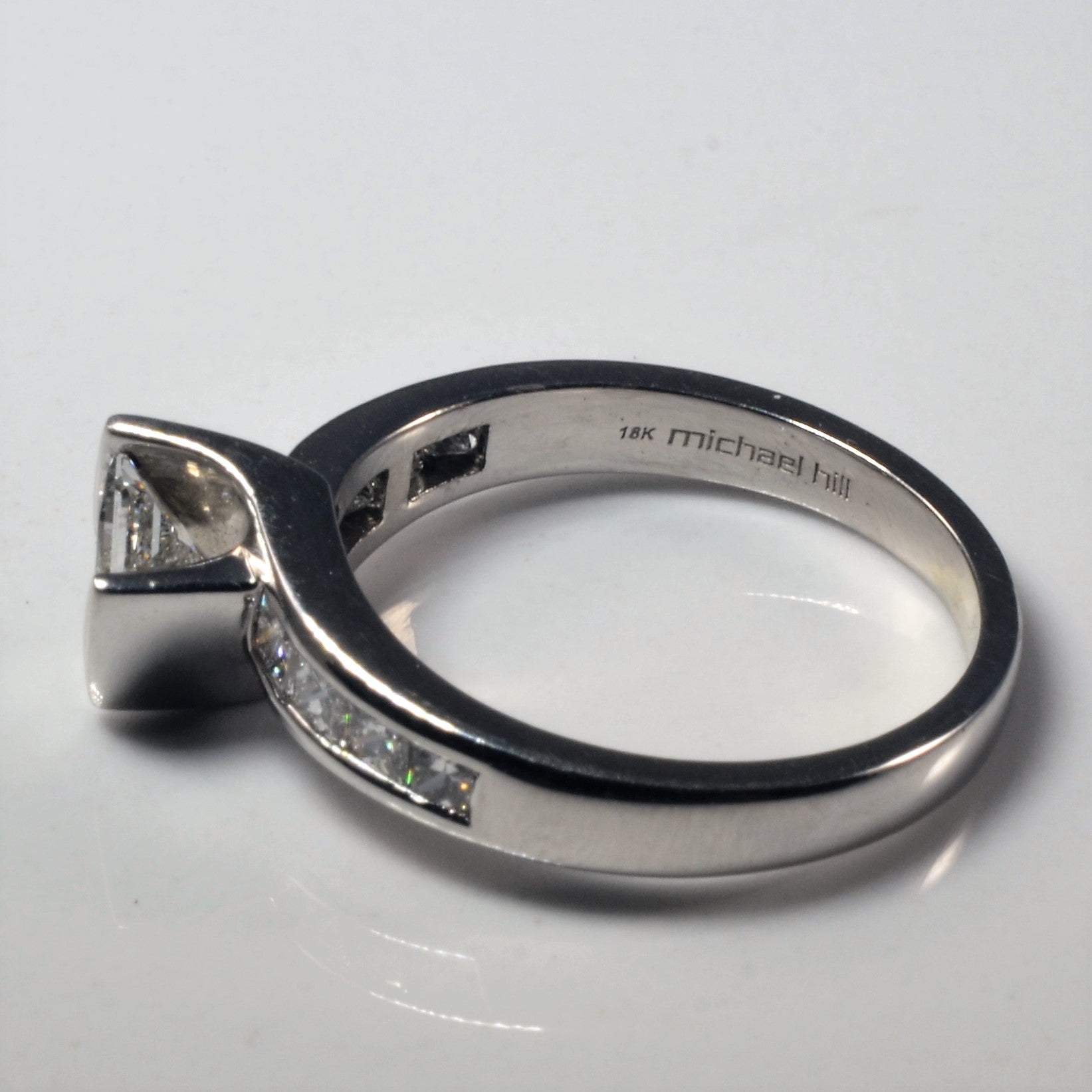 Semi Bezel Princess Bypass Engagement Ring | 1.00ctw | SZ 7 |