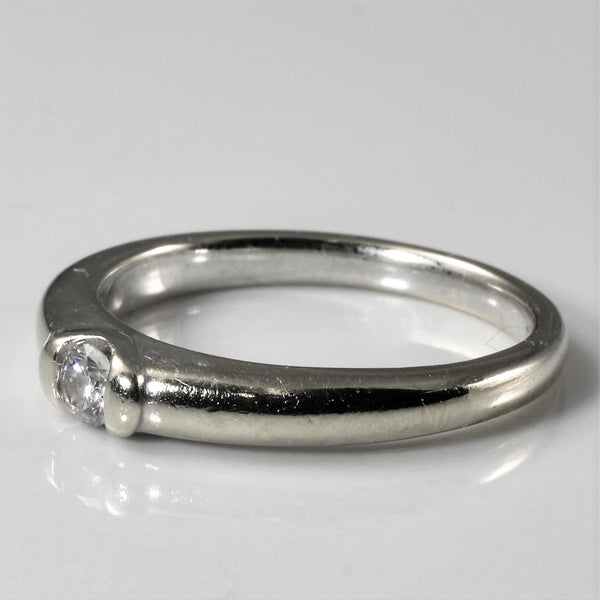 'Birks' Tension Set Semi Bezel Diamond Ring | 0.11ct | SZ 6.5 |