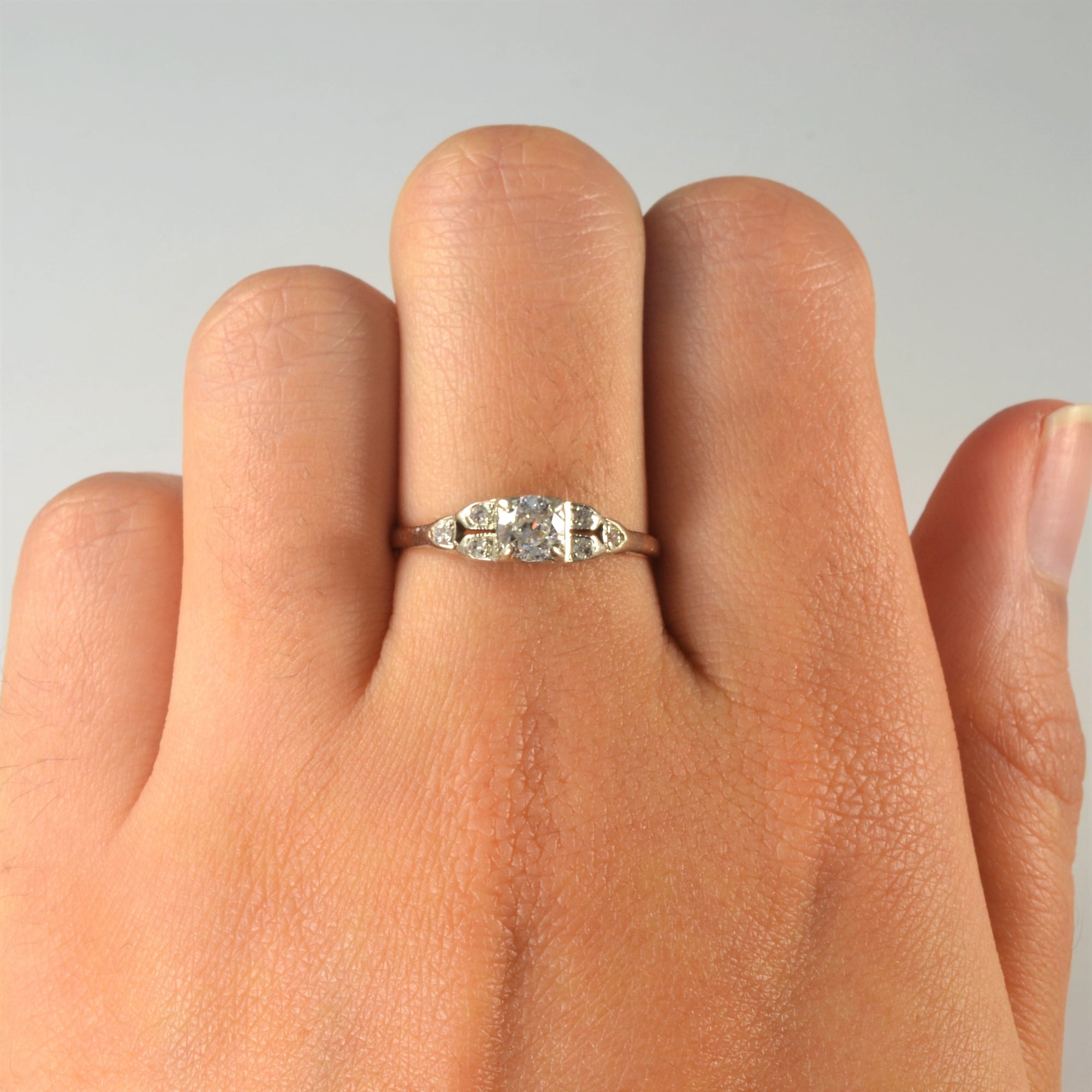 1930s Diamond Engagement Ring | 0.39ctw | SZ 7.5 |