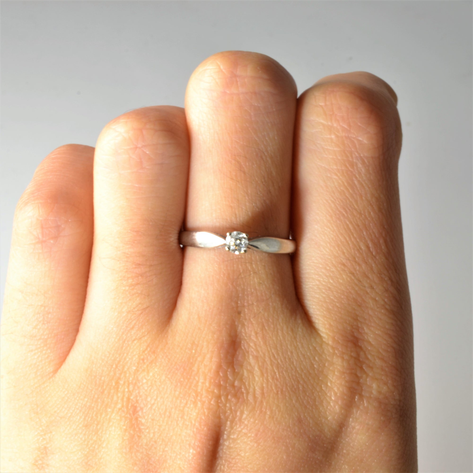 Petite Solitaire Diamond Ring | 0.15ct | SZ 6.5 |