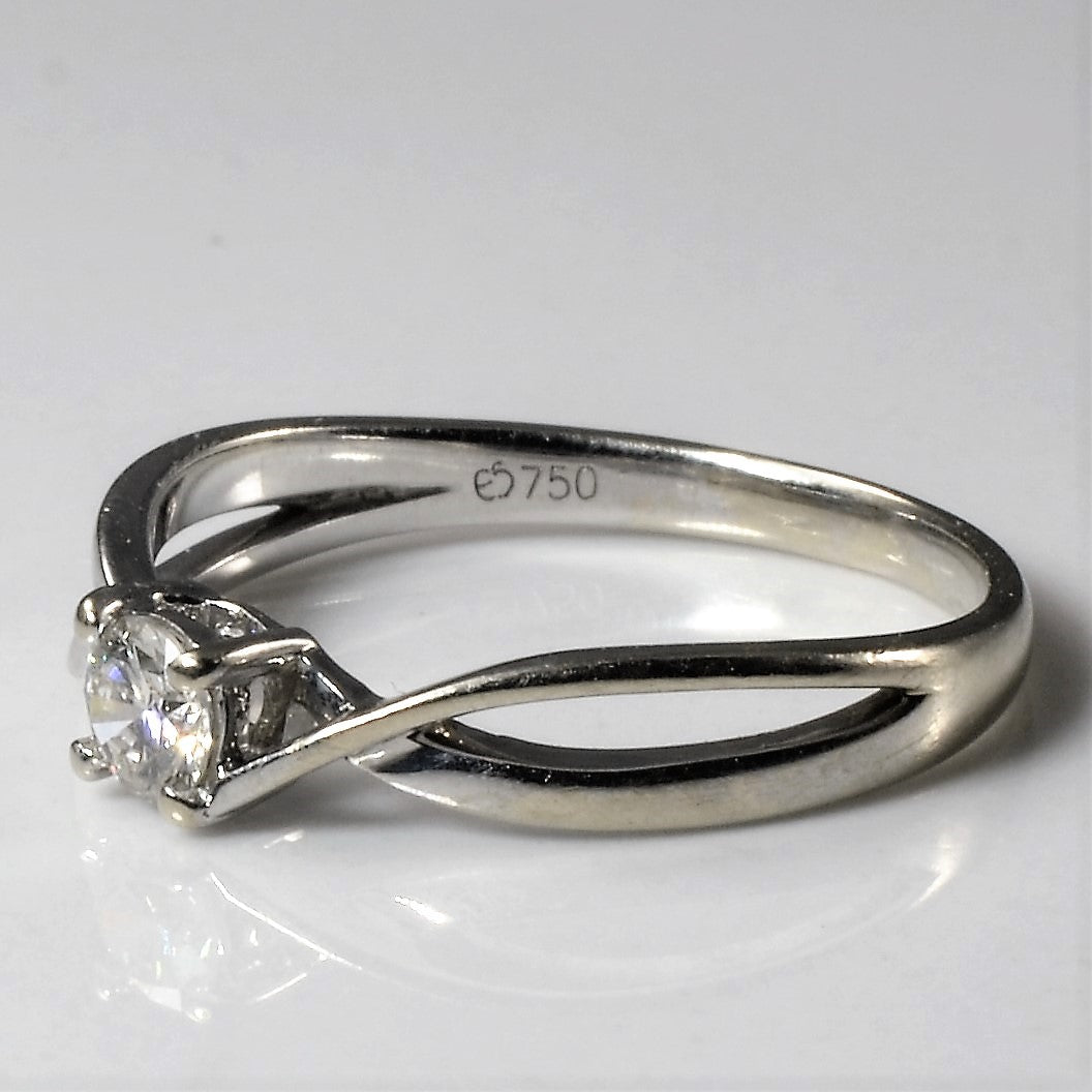 Solitaire Diamond Twist Ring | 0.16ct | SZ 4.5 |