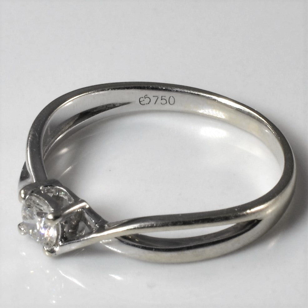 Solitaire Diamond Twist Ring | 0.16ct | SZ 4.5 |