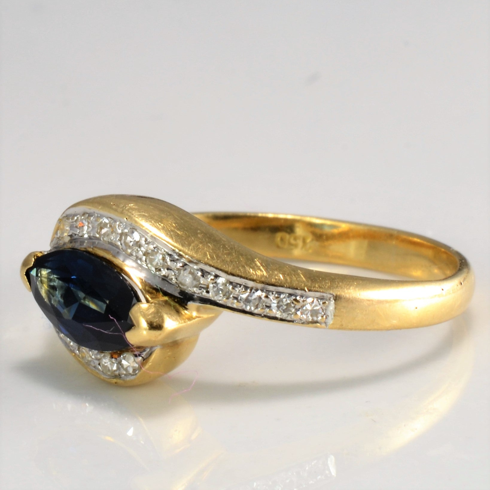 Bypass Sapphire & Diamond Cocktail Ring | 0.14ctw, 0.58ct | SZ 6.75 |