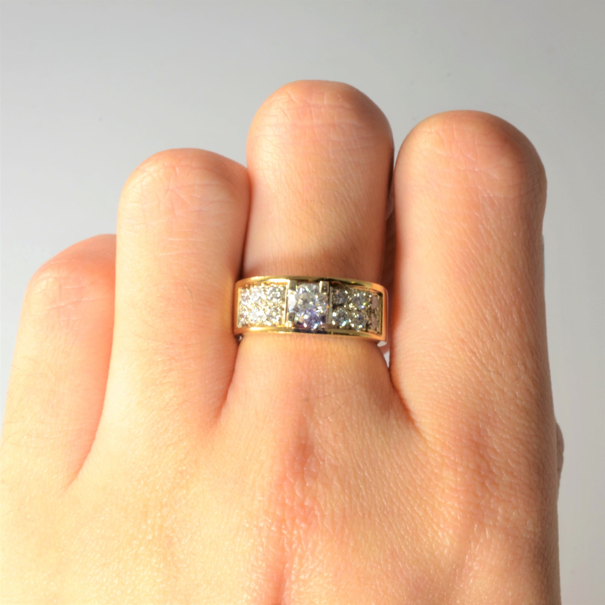 Soft Square Pave Diamond Engagement Ring | 0.60ctw | SZ 5.75 |