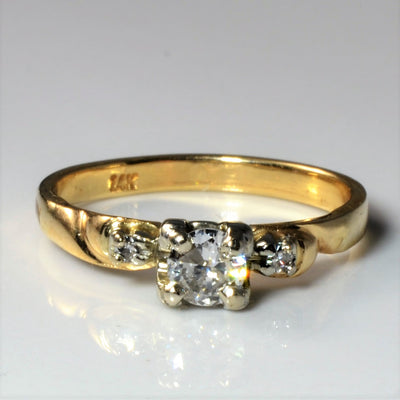 Three Stone Diamond Engagement Ring | 0.27ctw | SZ 5.5 |