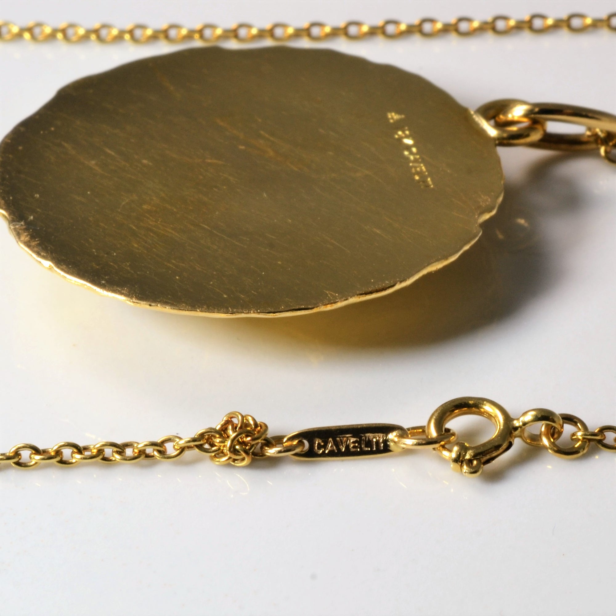 'Cavelti' Gold Medallion Necklace | 18