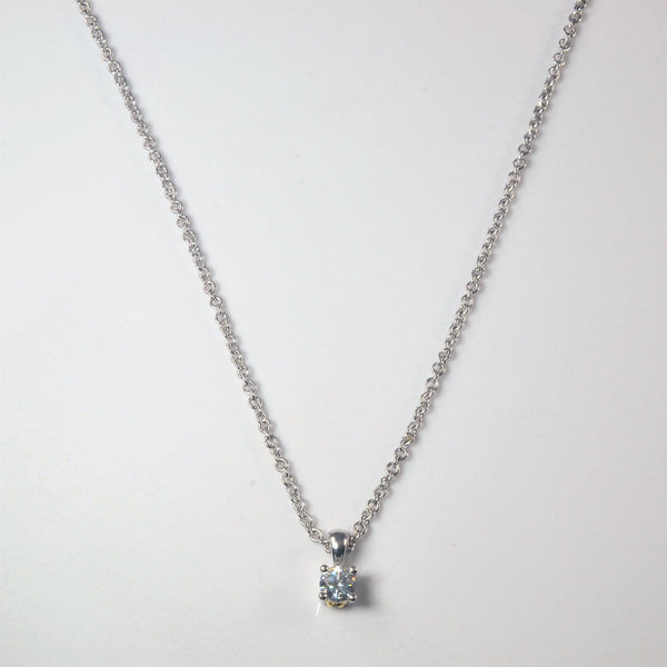 'Birks' Solitaire Diamond Necklace | 0.27ct | 18