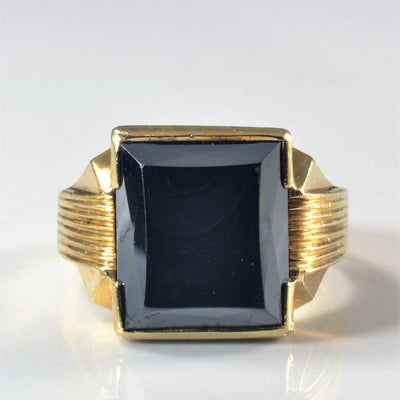 Semi Bezel Hematite Ring | 5.15ct | SZ 8.75 |