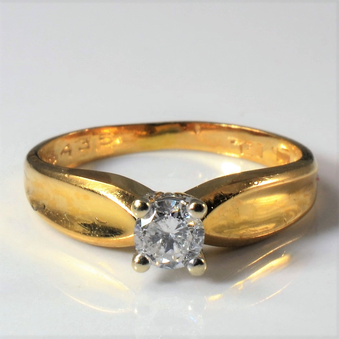 Tapered Solitaire Diamond Ring | 0.24ct | SZ 5.75 |