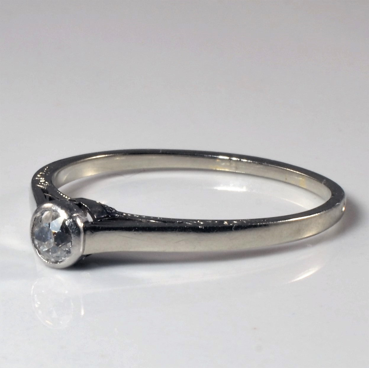 Art Deco Bezel Set Diamond Ring | 0.17ct | SZ 7.75 |