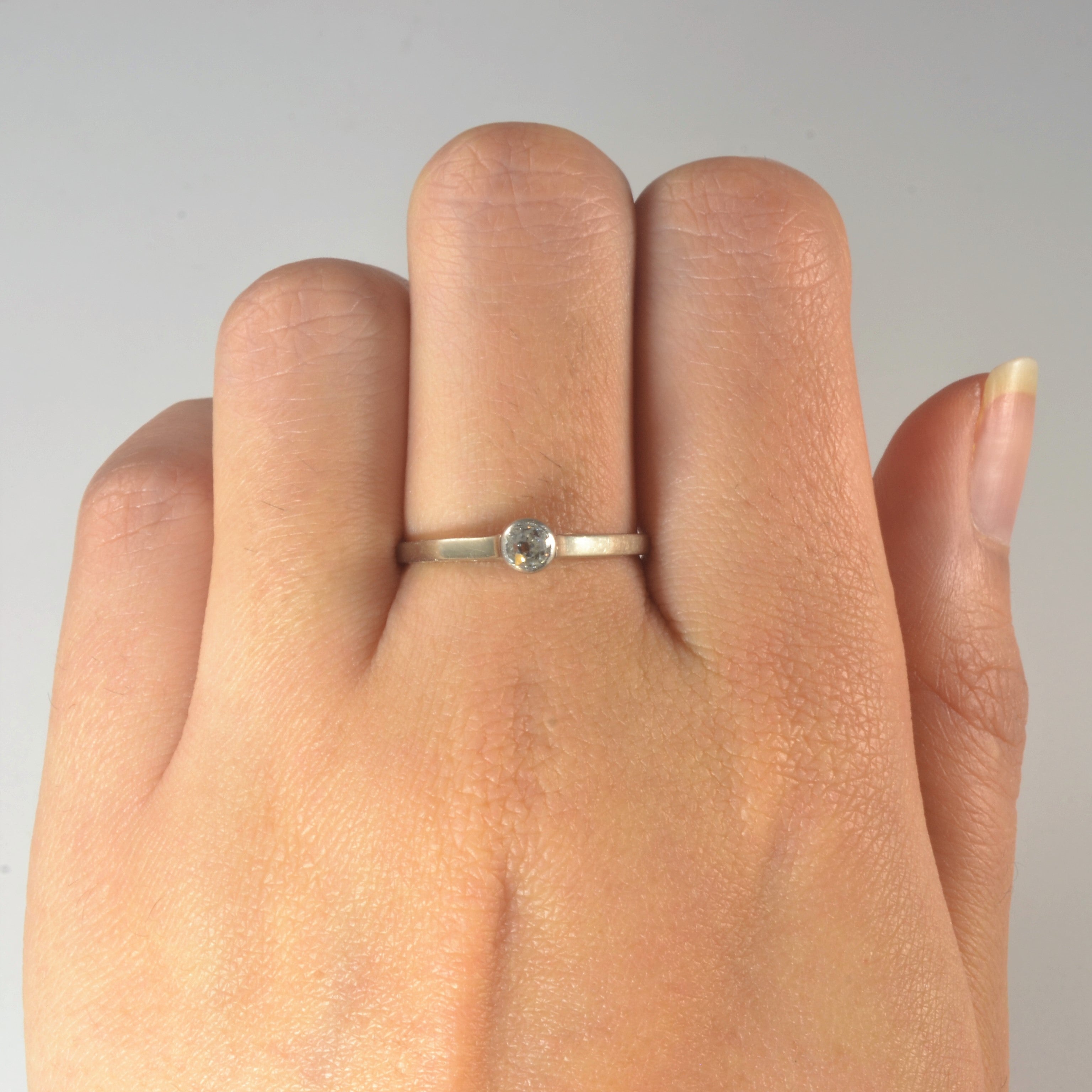Art Deco Bezel Set Diamond Ring | 0.17ct | SZ 7.75 |