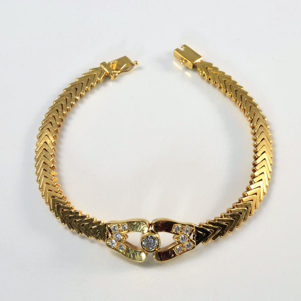 Bezel Set Diamond Chain Bracelet | 0.45ctw | 7