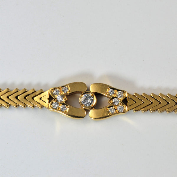 Bezel Set Diamond Chain Bracelet | 0.45ctw | 7