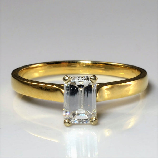 Emerald Cut Diamond Solitaire Engagement Ring | 0.70ct | SZ 6.25 |