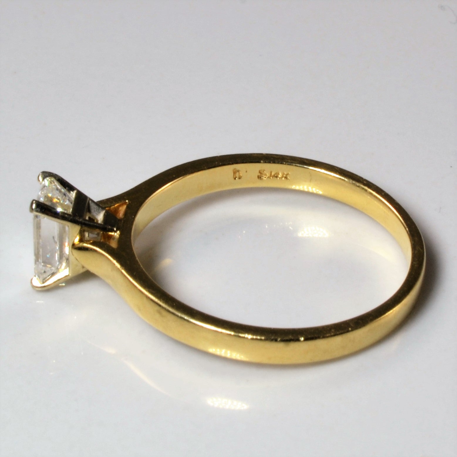Emerald Cut Diamond Solitaire Engagement Ring | 0.70ct | SZ 6.25 |