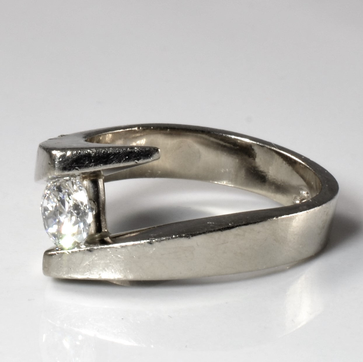 Bypass Solitaire Diamond Ring | 0.52ct | SZ 6 |