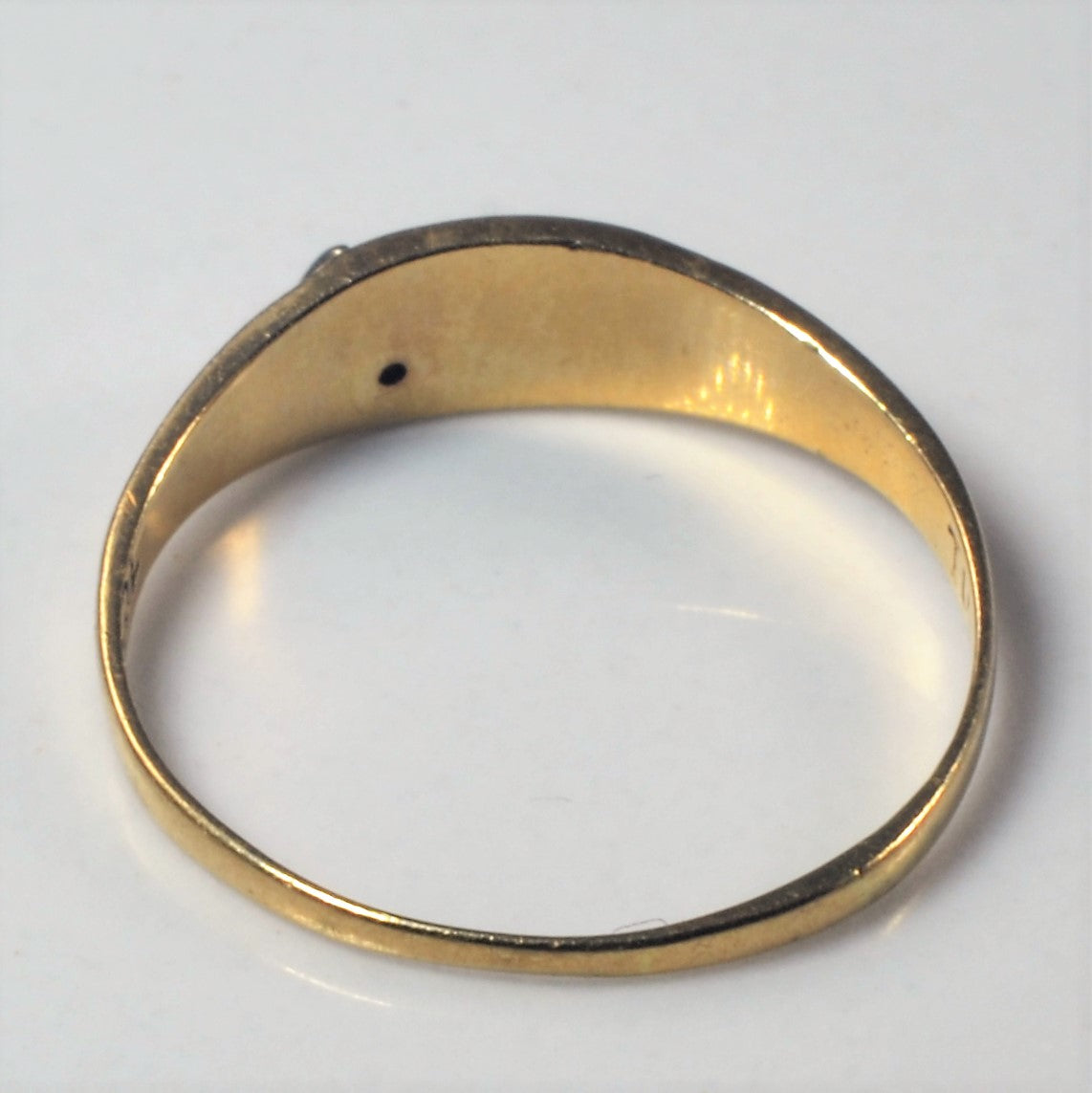 Initial 'N' Diamond Signet Ring | 0.01ct | SZ 3 |