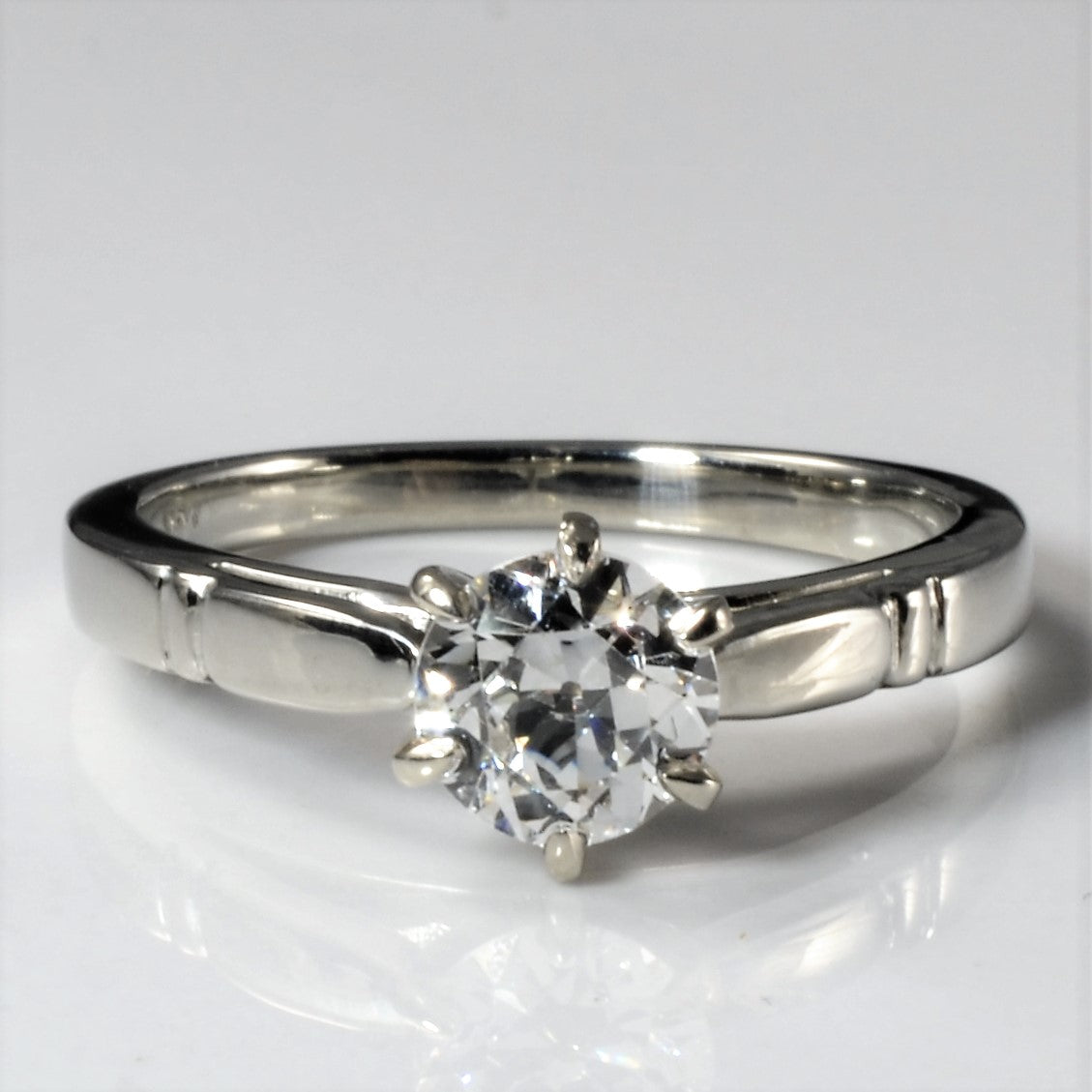 Art Deco Era Old European Diamond Engagement Ring | 0.71ct | SZ 6.5 |
