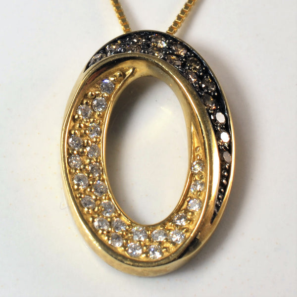 Champagne Diamond Oval Necklace | 0.27ctw | 18