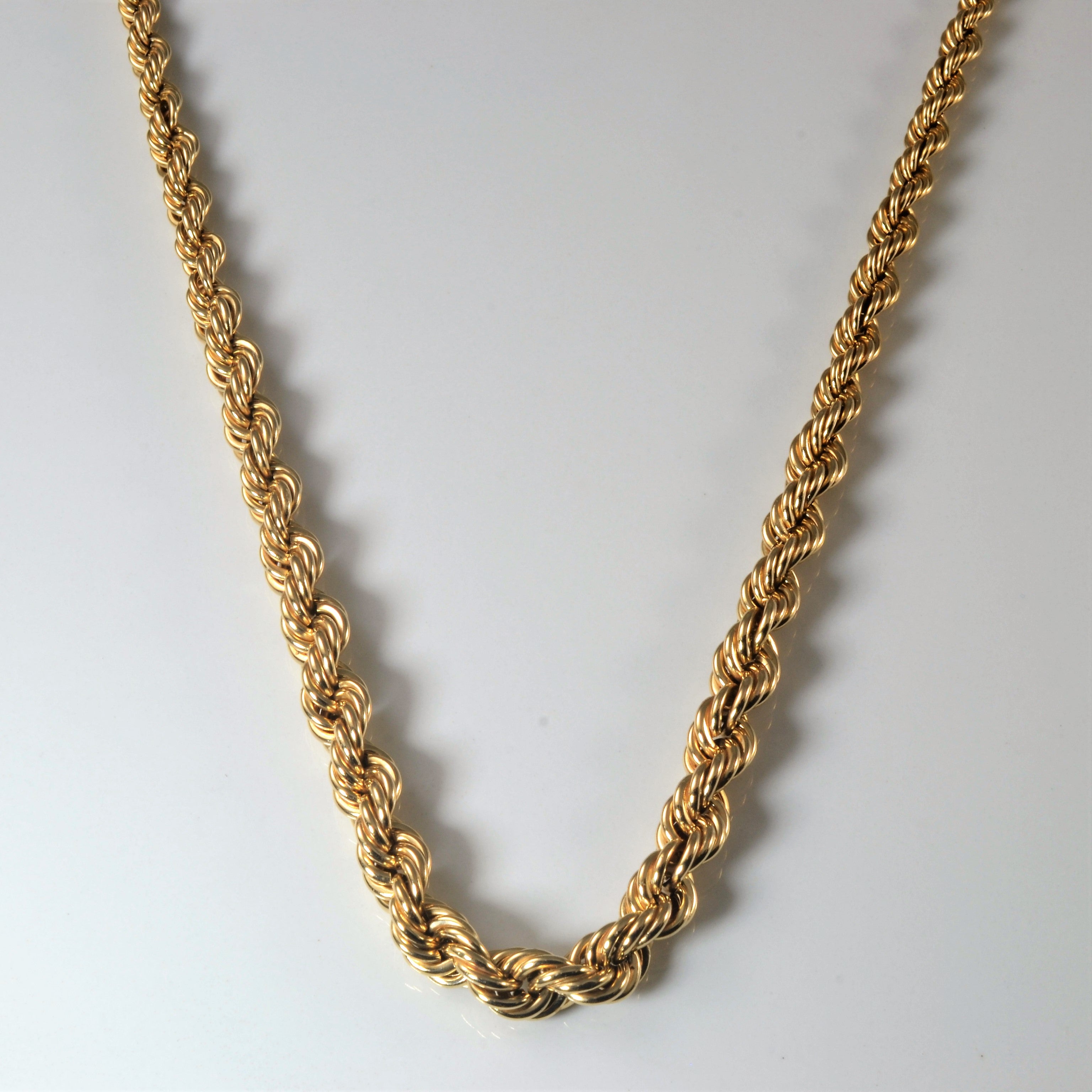 10k Yellow Gold Rope Chain | 18