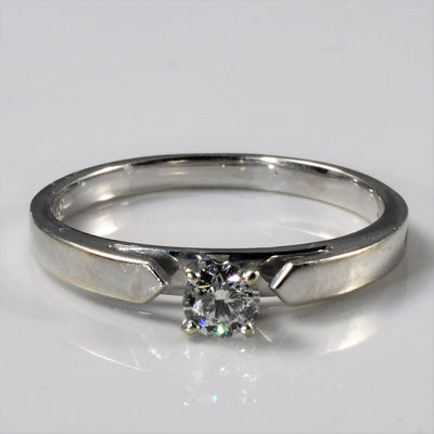 White Gold Solitaire Diamond Ring | 0.20ct | SZ 7.5 |