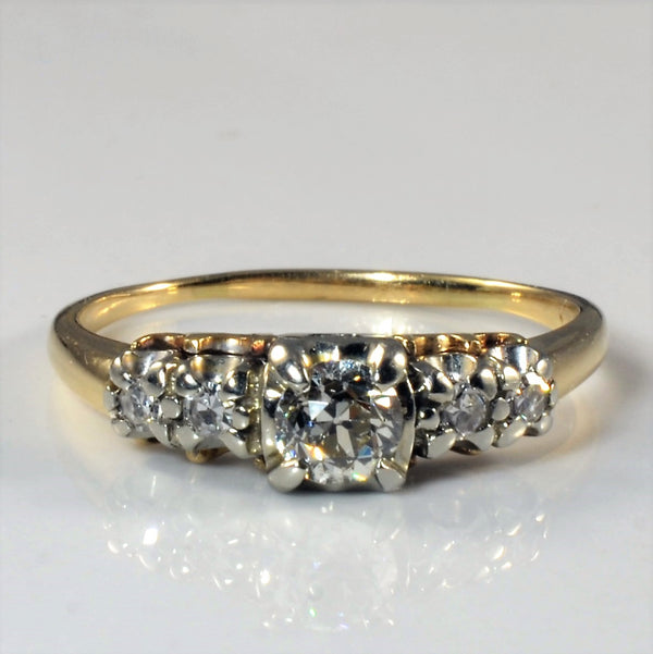 1930s Five Stone Diamond Ring | 0.40ctw | SZ 7 |