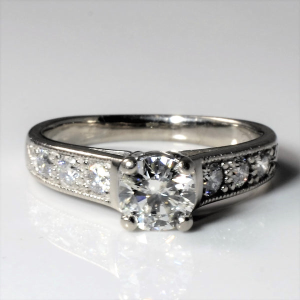 Milgrain Detailed Diamond Engagement Ring | 0.98ctw | SZ 6.5 |