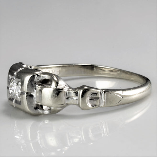 Delicate Art Deco Engagement Ring | 0.05ct | SZ 4.5 |